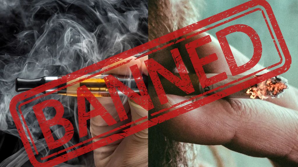 cigarette and vape device banned