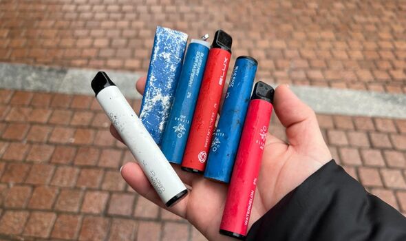discarded disposable vapes